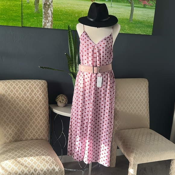 Zara Pink Polka Dots Dress Size XS - Picture 2 of 11